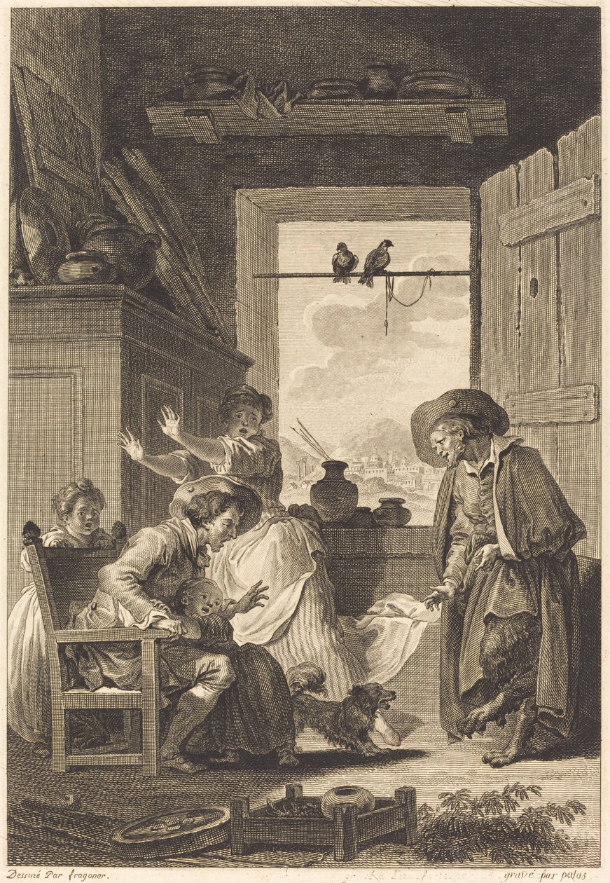 Belphegor door Charles Emmanuel Patas and Antoine Jean Duclos after Jean Honoré Fragonard