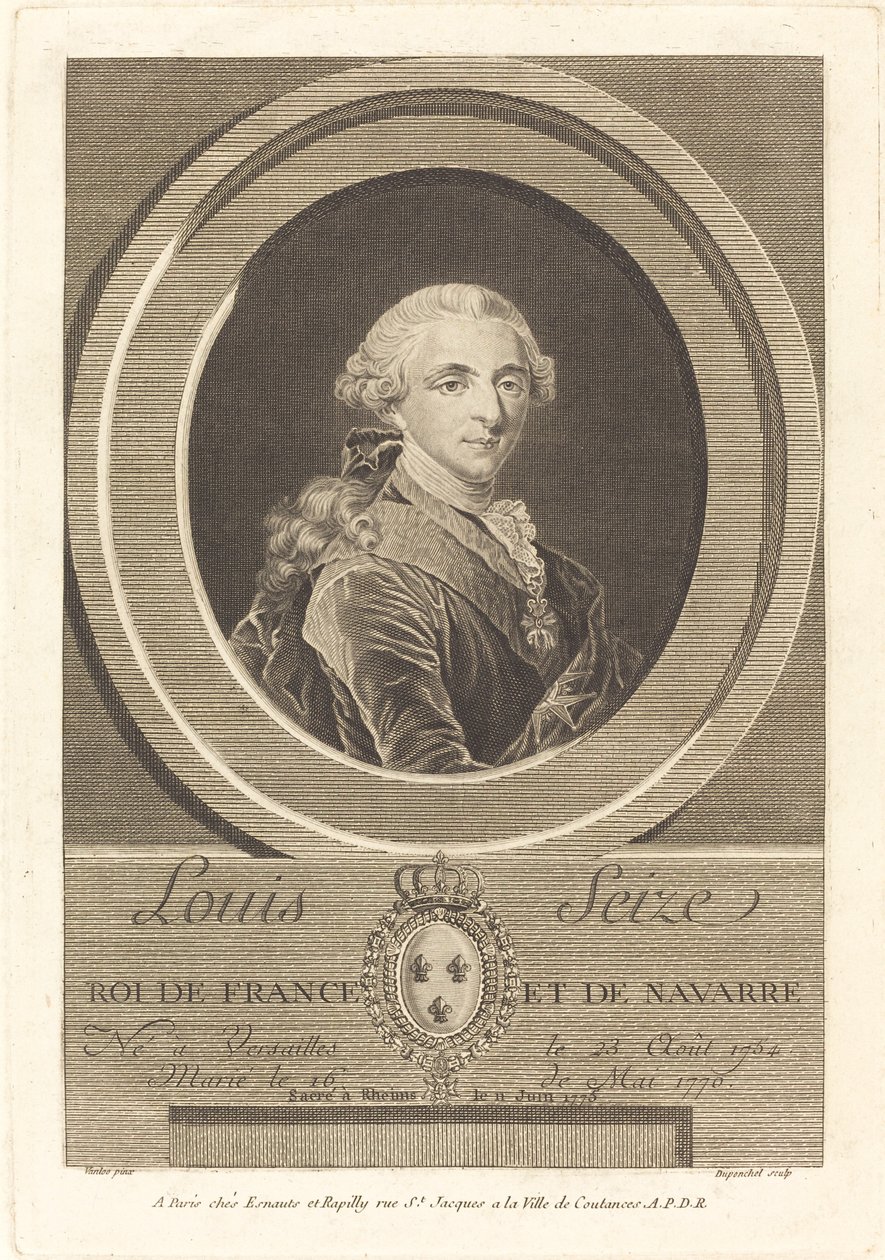 Lodewijk XVI, Koning van Frankrijk door Charles Eugene Duponchel