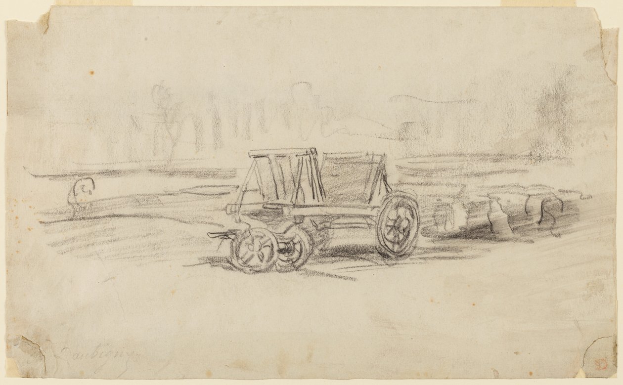 Een boerenwagen door Charles Francois Daubigny