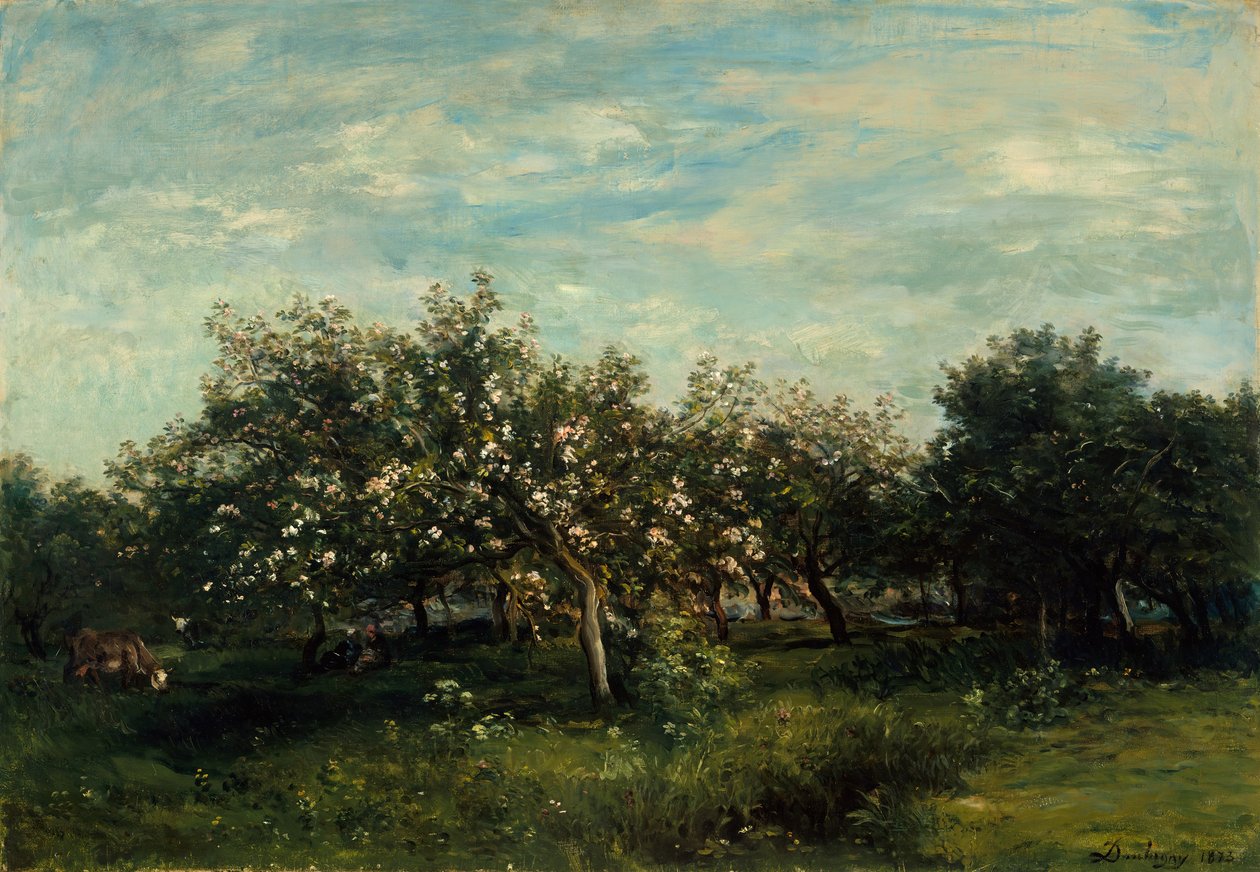Appelbloesems door Charles Francois Daubigny