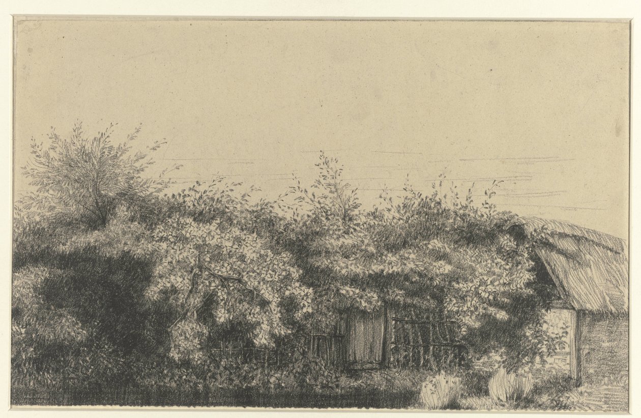 Begroeide boerderij, Normandië door Charles Francois Daubigny