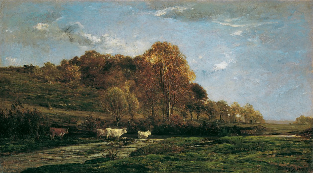 Herfstig landschap door Charles Francois Daubigny