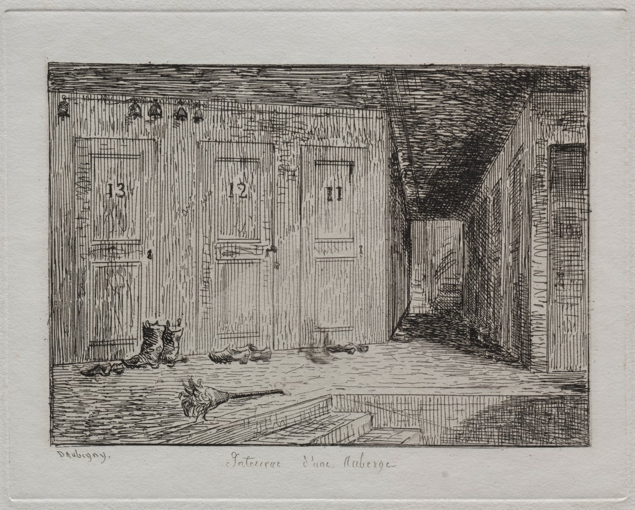Interieur van een Herberg, 1861 door Charles Francois Daubigny