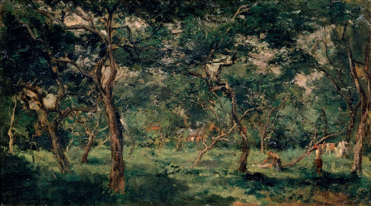 Olijfboomgaard, vroege 1870s door Charles Francois Daubigny