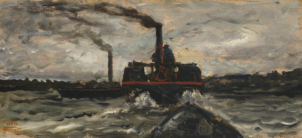 Rivierboot, ca. 1860 door Charles Francois Daubigny