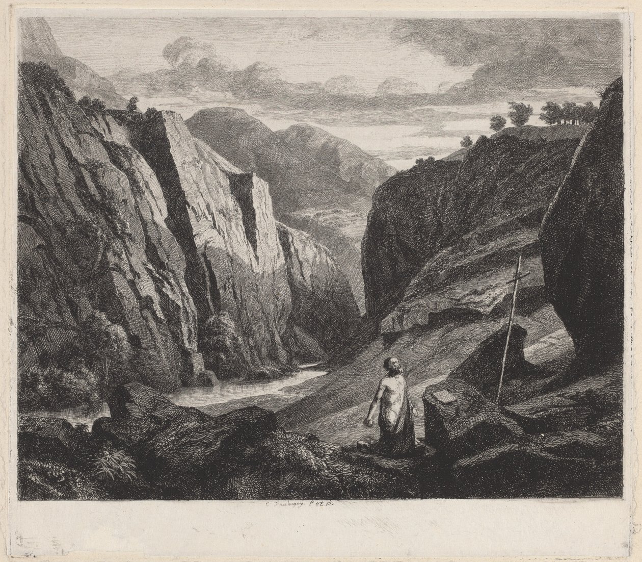 Sint Hiëronymus door Charles Francois Daubigny