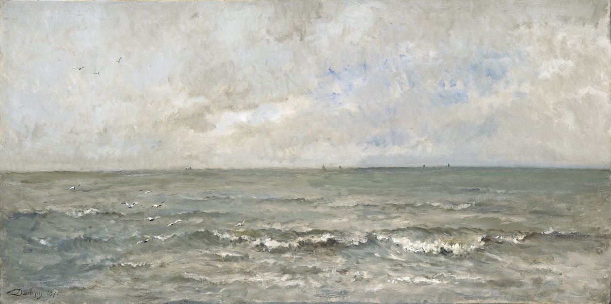 Zeegezicht door Charles Francois Daubigny