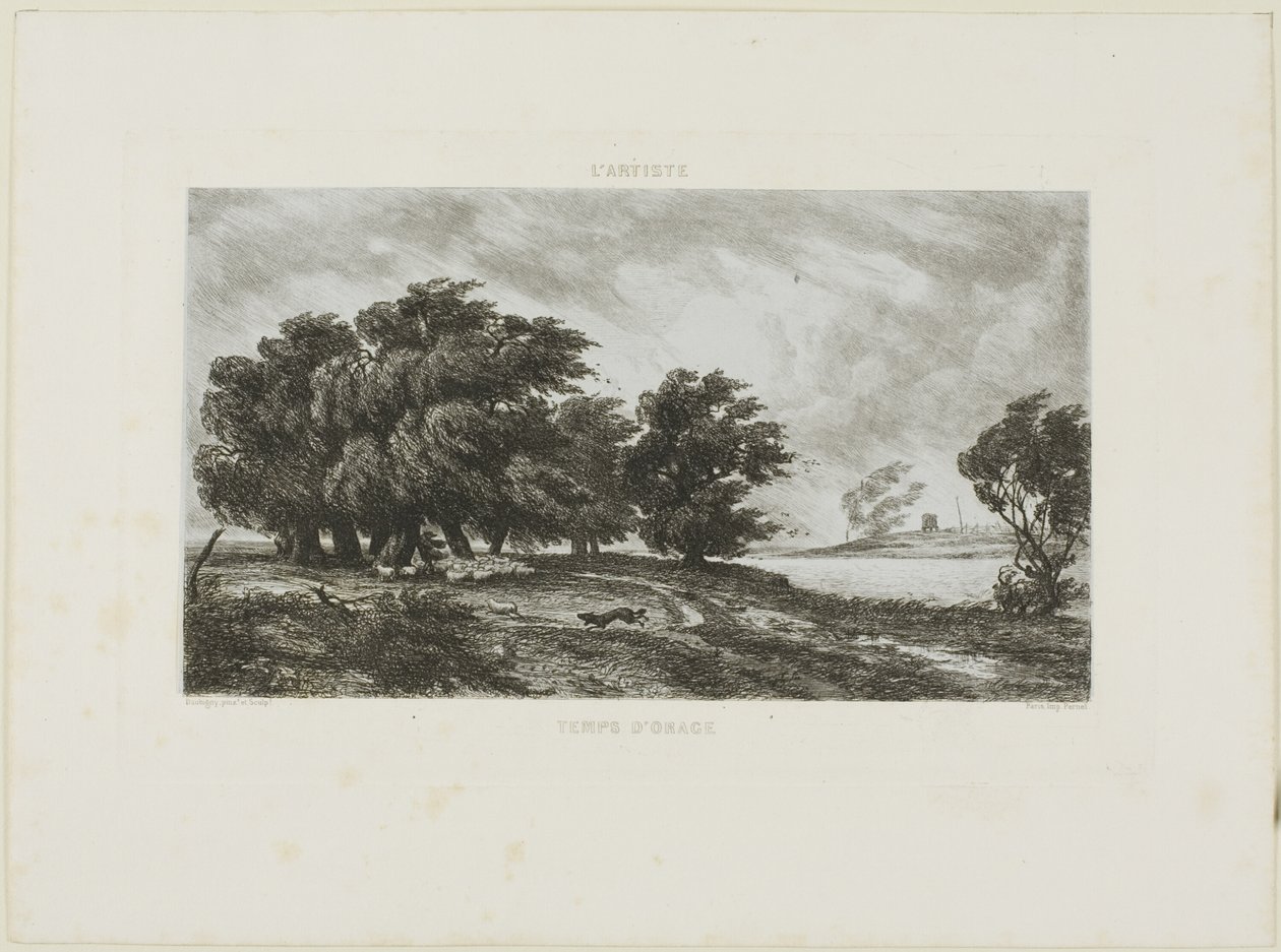 Stormachtig Weer door Charles Francois Daubigny