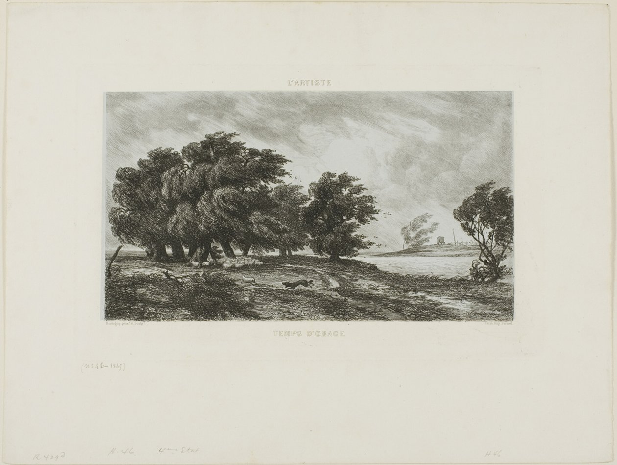 Stormachtig Weer door Charles Francois Daubigny