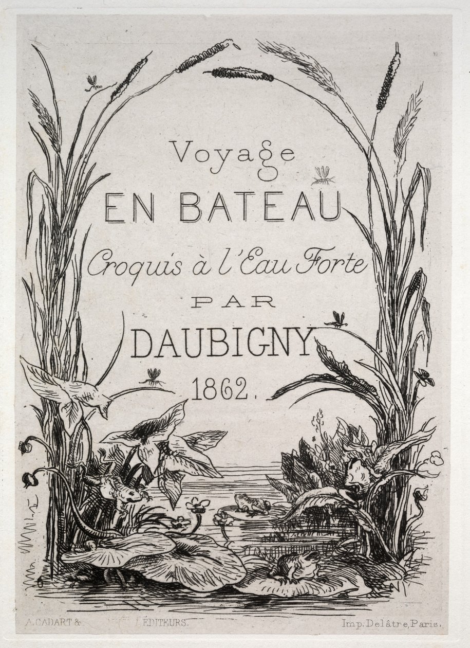 De boottocht door Charles Francois Daubigny