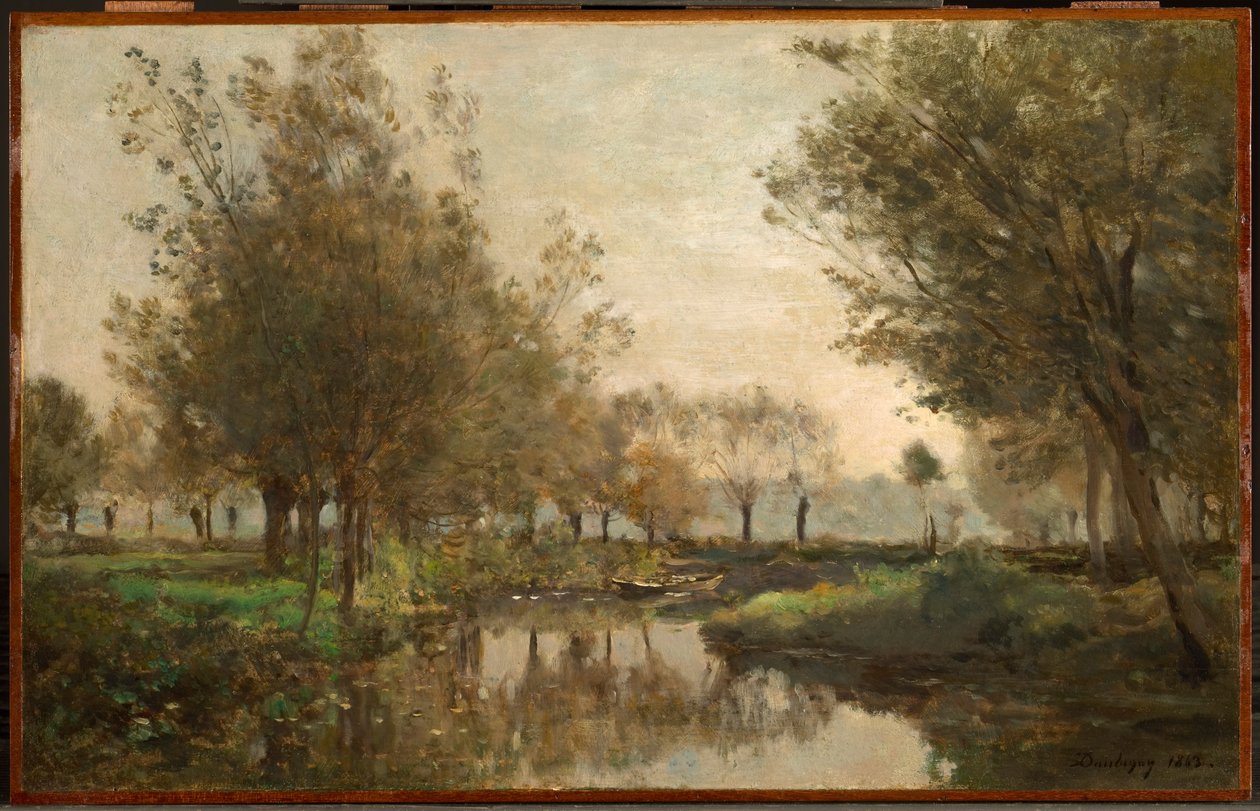 De kreek, 1863 door Charles Francois Daubigny