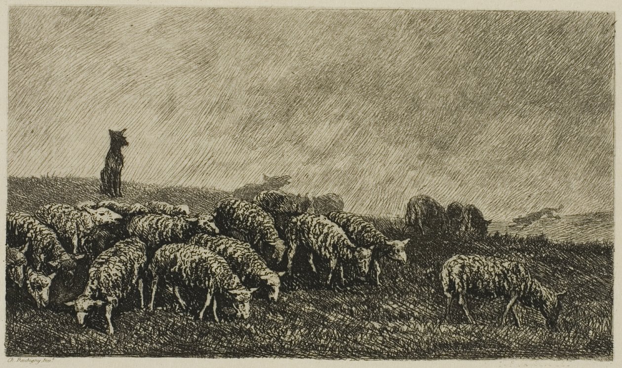 Het horloge van de hond door Charles Francois Daubigny