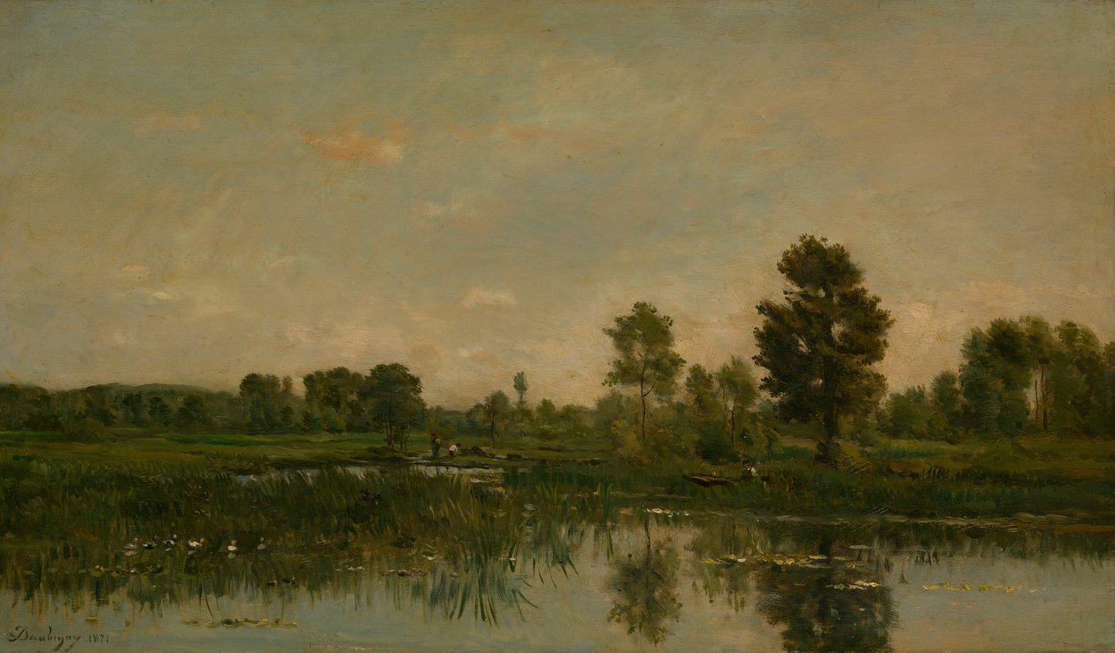 Het moeras door Charles Francois Daubigny
