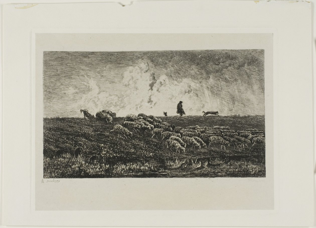De Regenbui door Charles Francois Daubigny