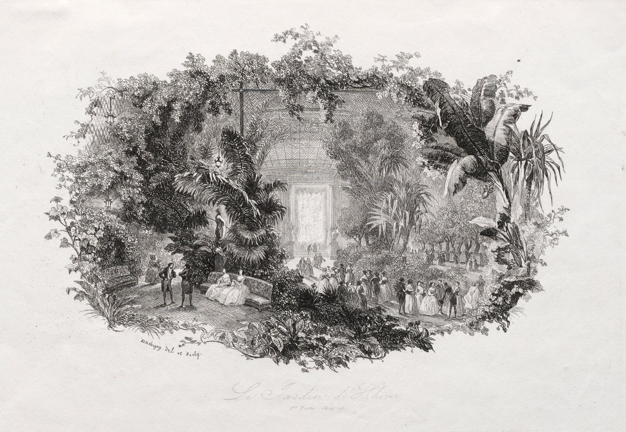 De Wintertuin door Charles Francois Daubigny