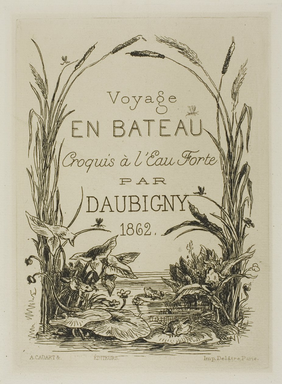 Titelpagina-frontispice van het album door Charles Francois Daubigny
