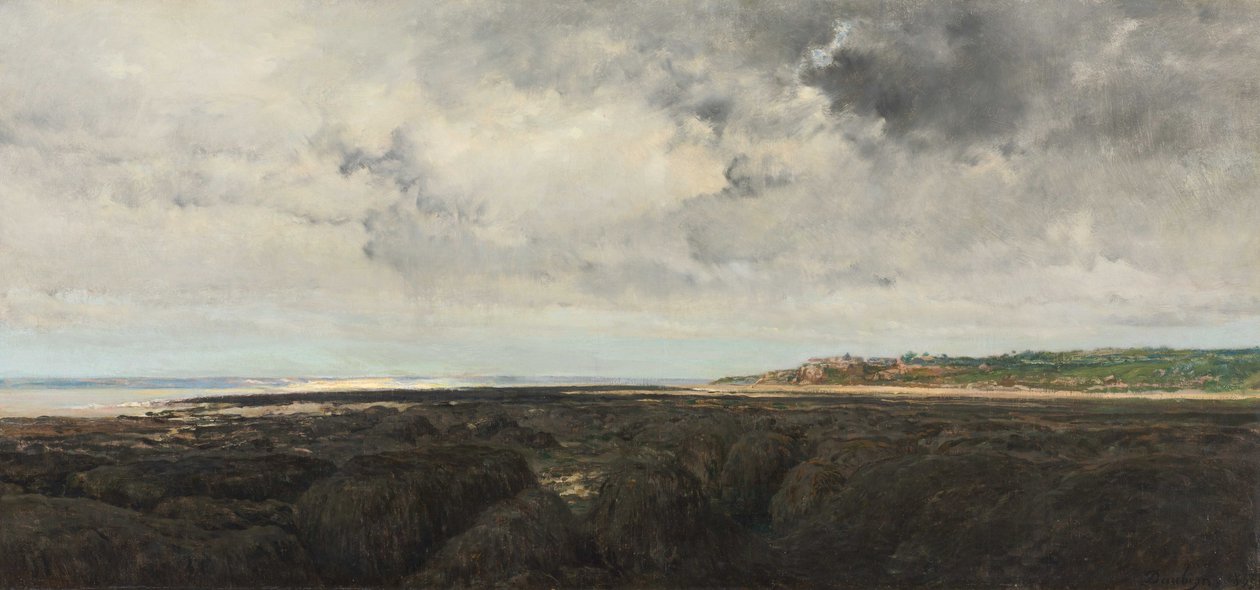 Villerville gezien vanaf Le Ratier door Charles Francois Daubigny