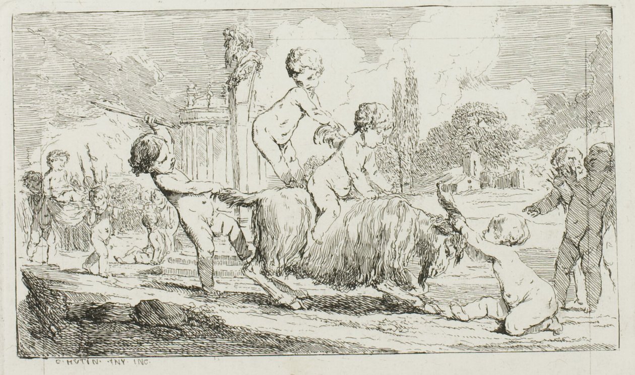 Spelende kinderen door Charles Francois Hutin