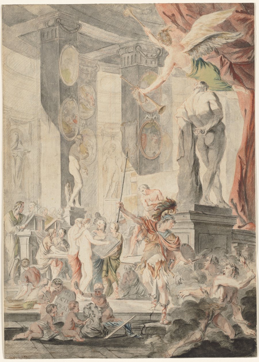 Ut Pictura Poesis, 1745-1746 door Charles Francois Hutin