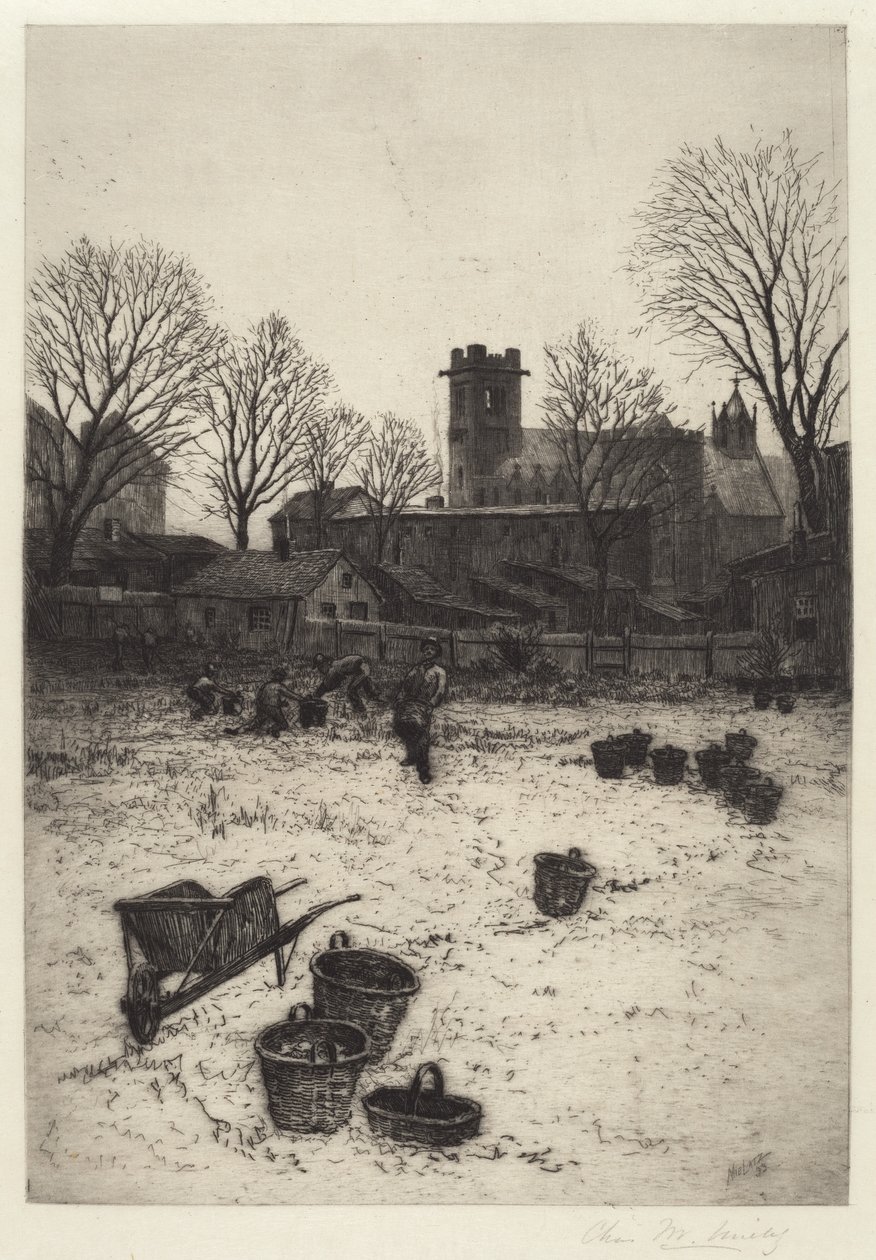 Zonder Titel (Tuin Scène) door Charles Frederick William Mielatz