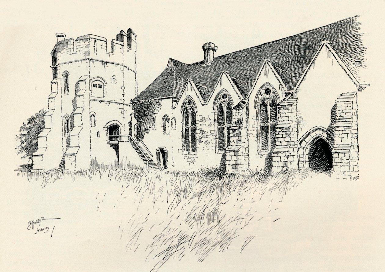 Stokesay Castle, c1893 door Charles George Harper