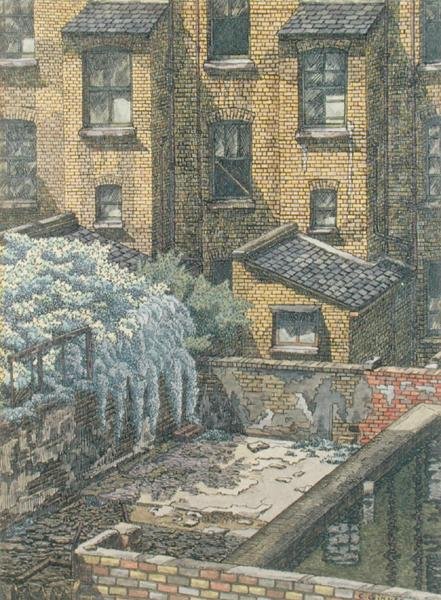 Verlaten huizen, Pimlico door Charles Ginner