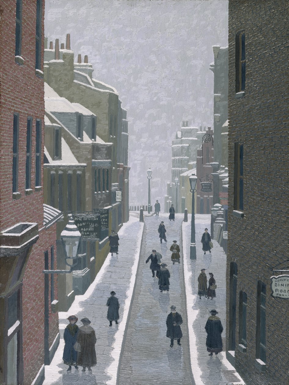 Flask Walk, Hampstead door Charles Ginner