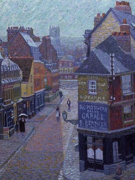 Franse stad door Charles Ginner