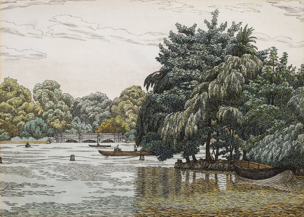 De Serpentine, Hyde Park door Charles Ginner