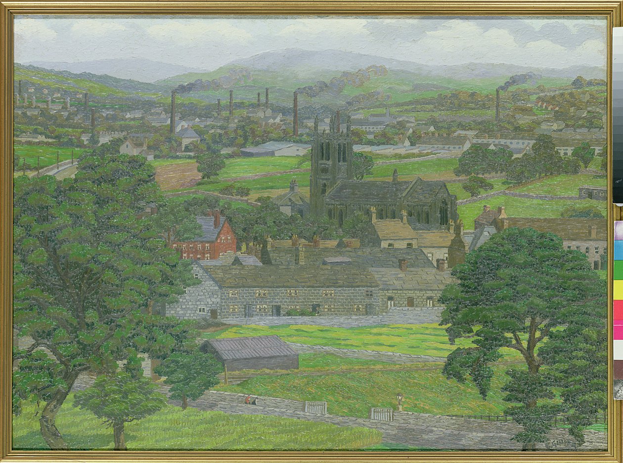 Yeadon Kerk, nabij Leeds door Charles Ginner
