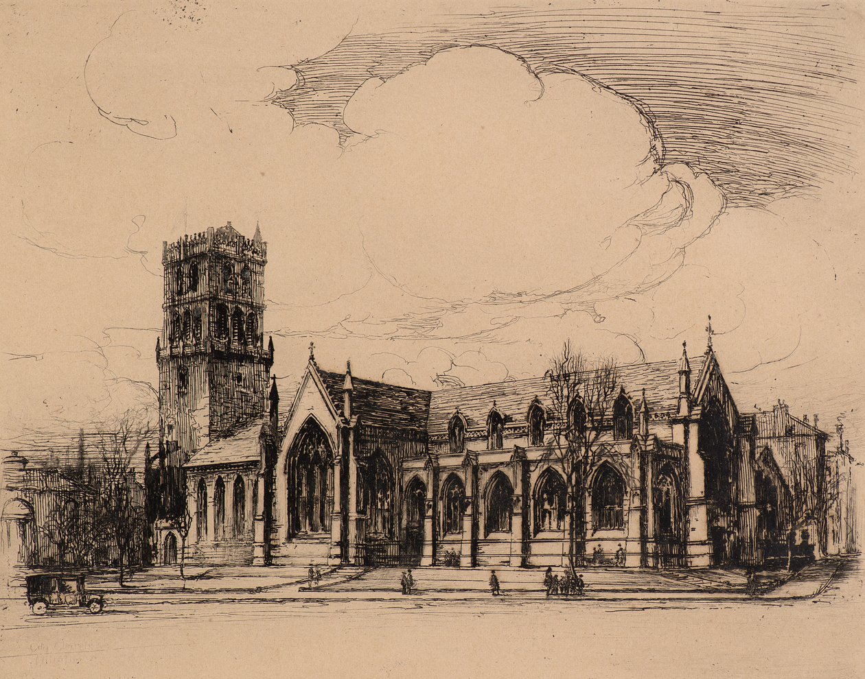 Stads kerken, Dundee door Charles Gustav Louis Phillips