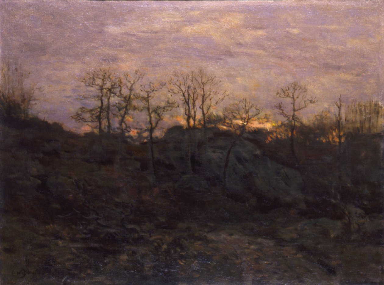 Rand van het bos, schemering door Charles H. Davis