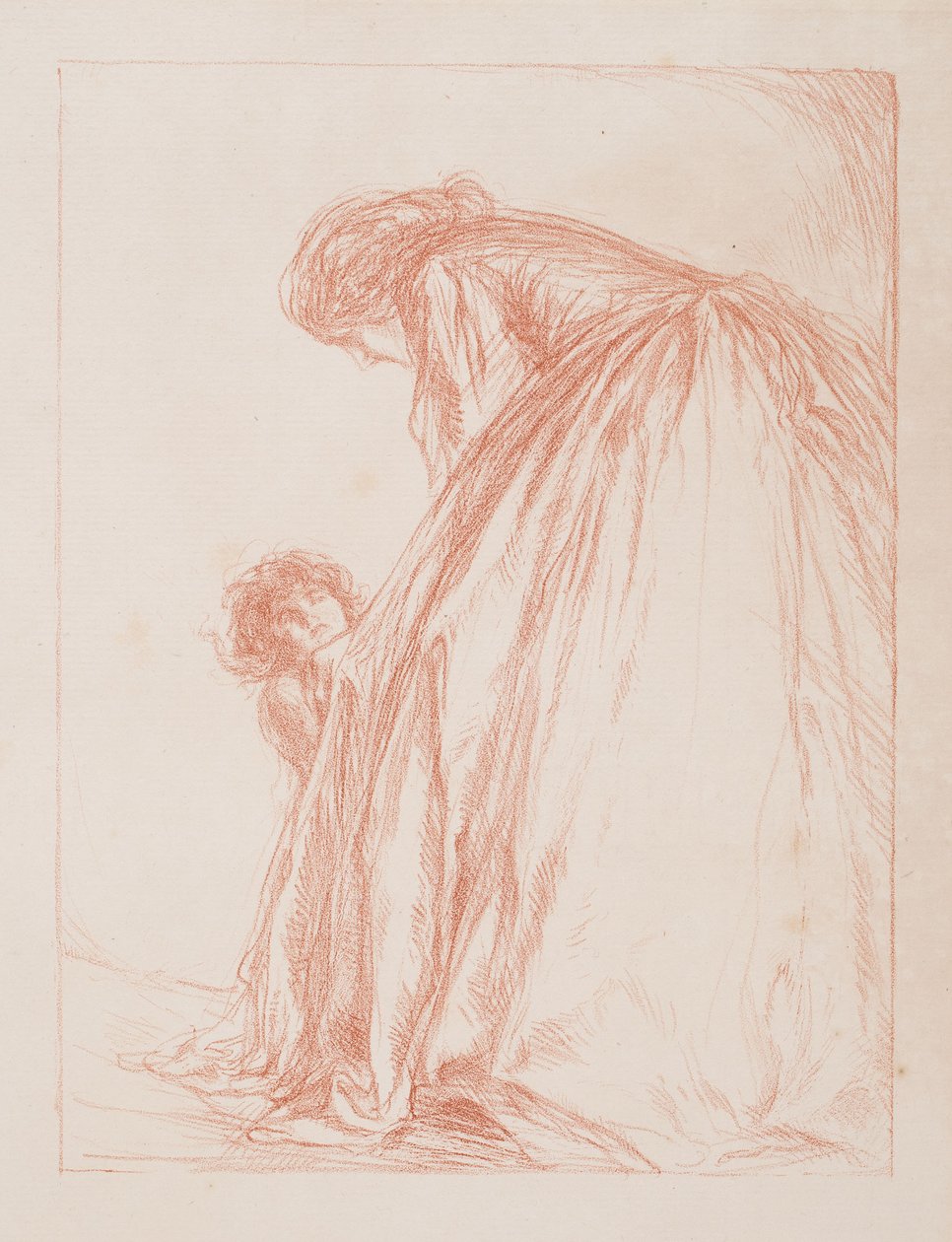Moeder en kind door Charles Haslewood Shannon