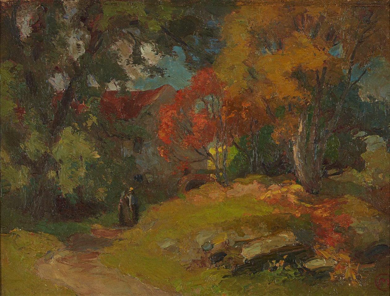 Watermolen, Herfst door Charles Hodge Mackie