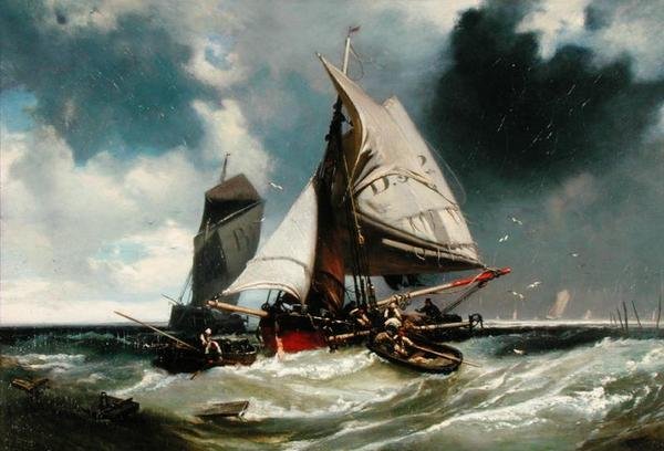 Binnenhalen door Charles Hoguet