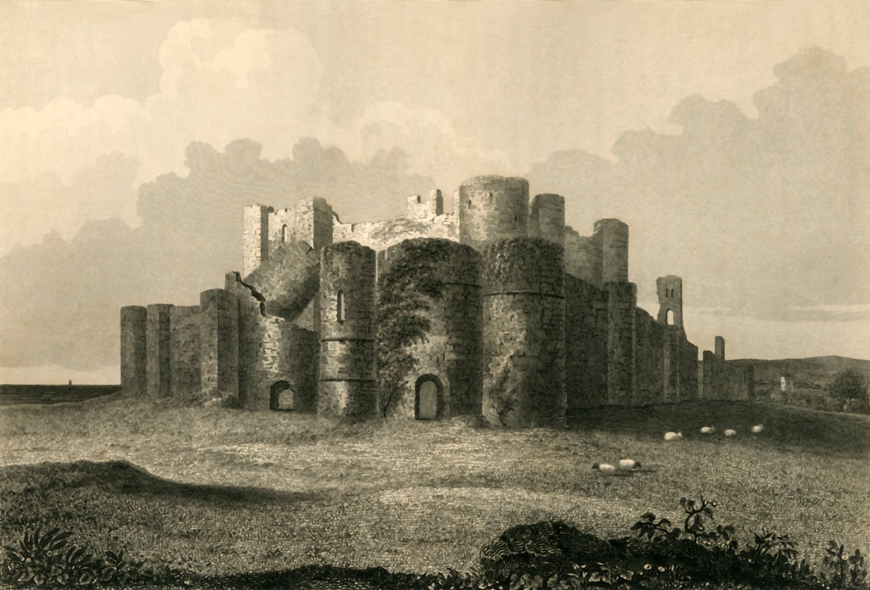 Kasteel van Pevensey in 1737, 1835 door Charles J. Smith