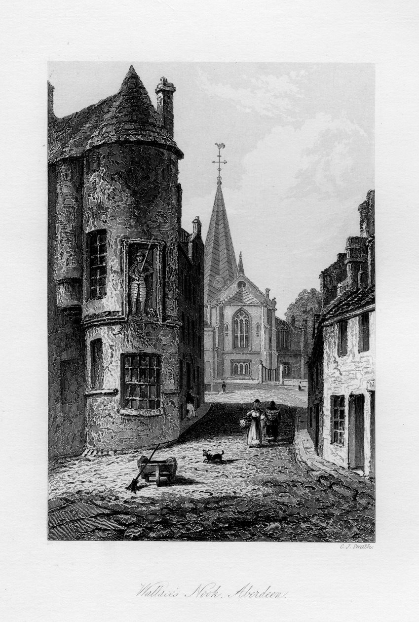 Wallaces Nook, Aberdeen, 1840 door Charles J. Smith