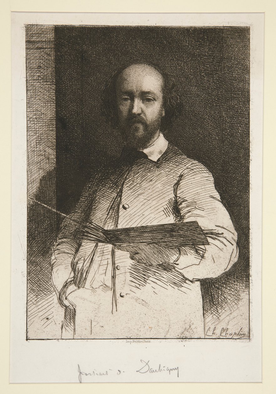 Portret van Daubigny door Charles Joshua Chaplin
