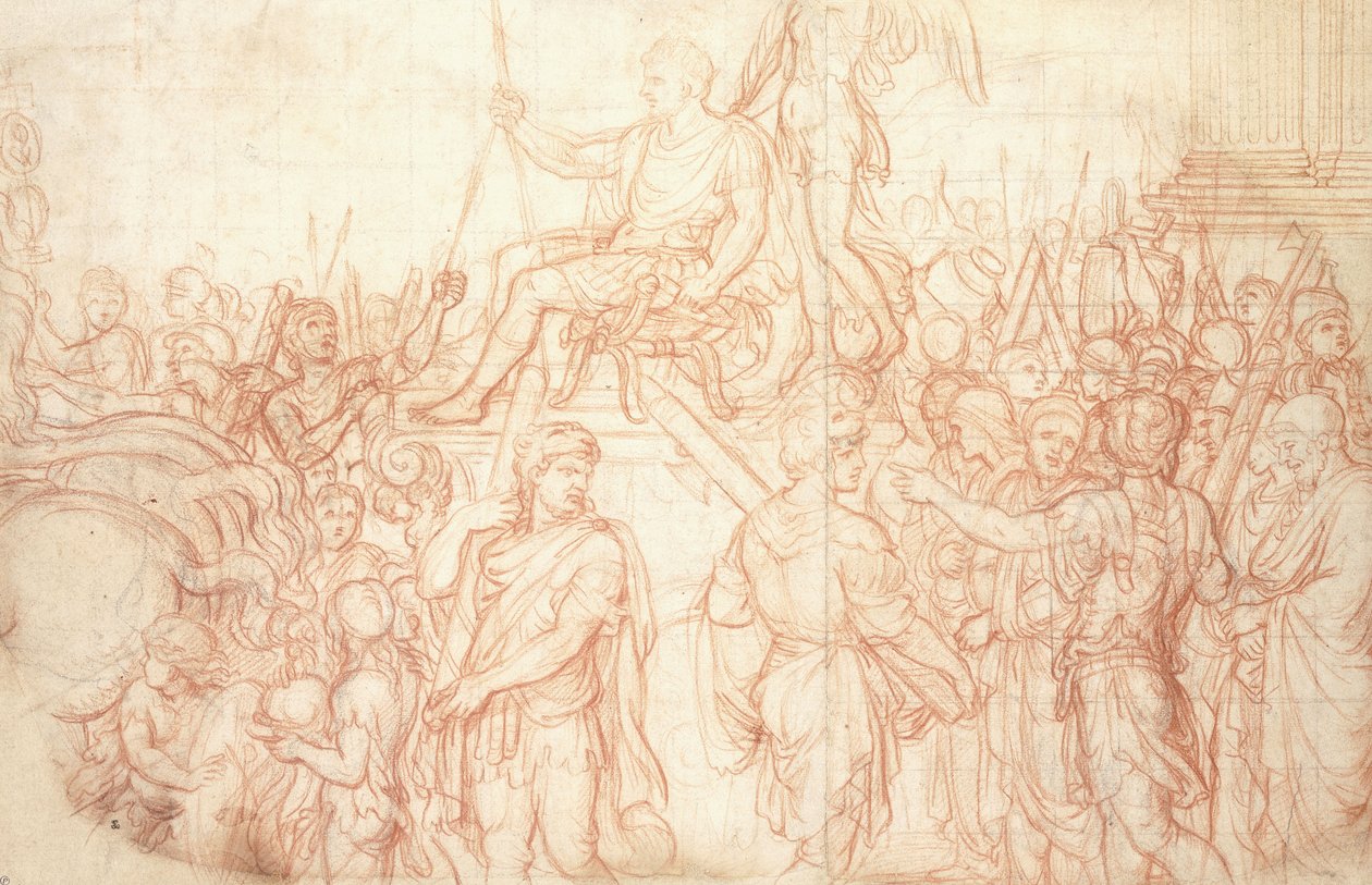 De triomf van keizer Constantijn door Charles Le Brun