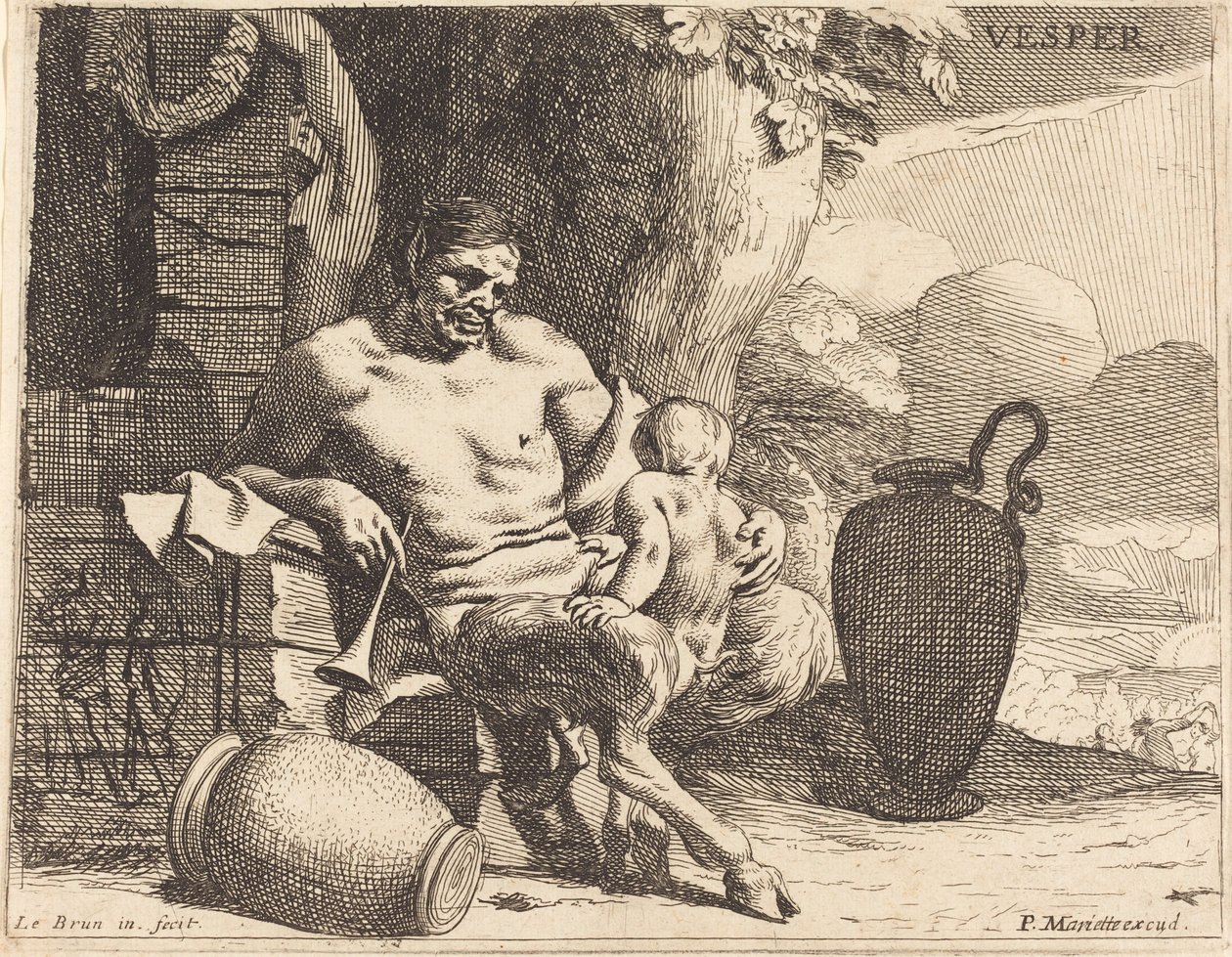 Avond door Charles Le Brun