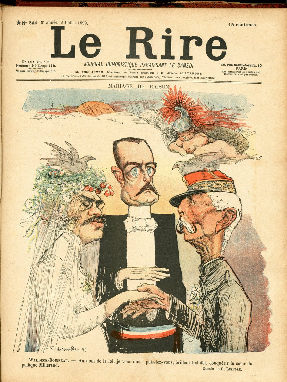 Het lachen, satirisch in kleuren door Charles Leandre