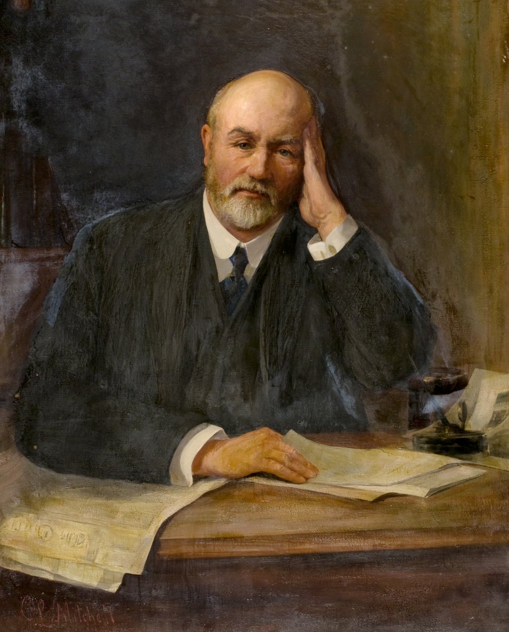 Portret van John Mitchell door Charles Louis Mitchell