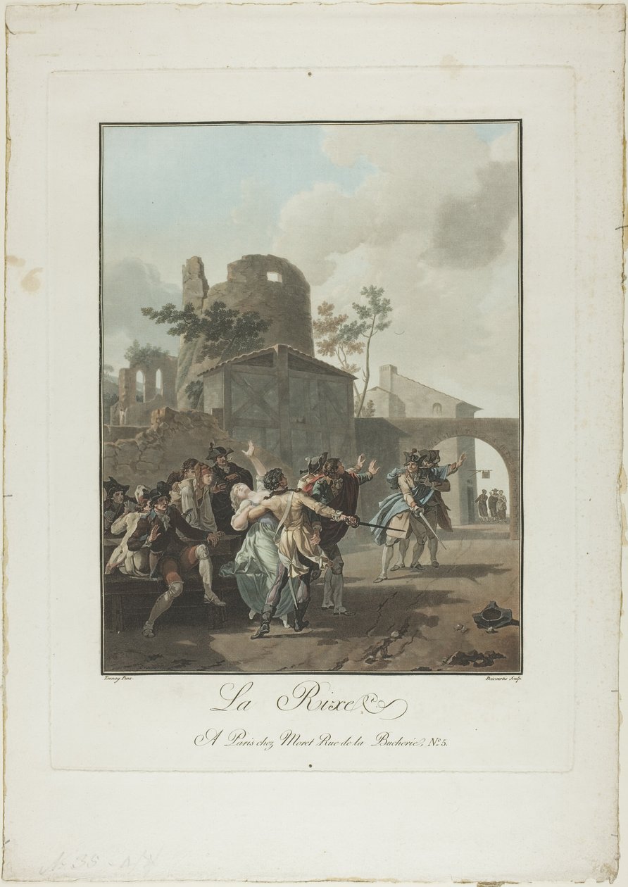 La Rixe door Charles Melchior Descourtis