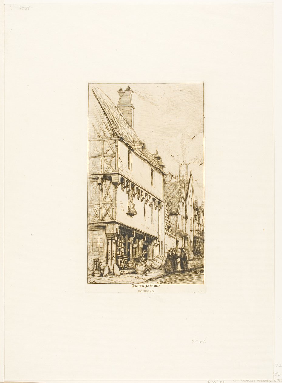 Een Oud Huis in Bourges door Charles Meryon