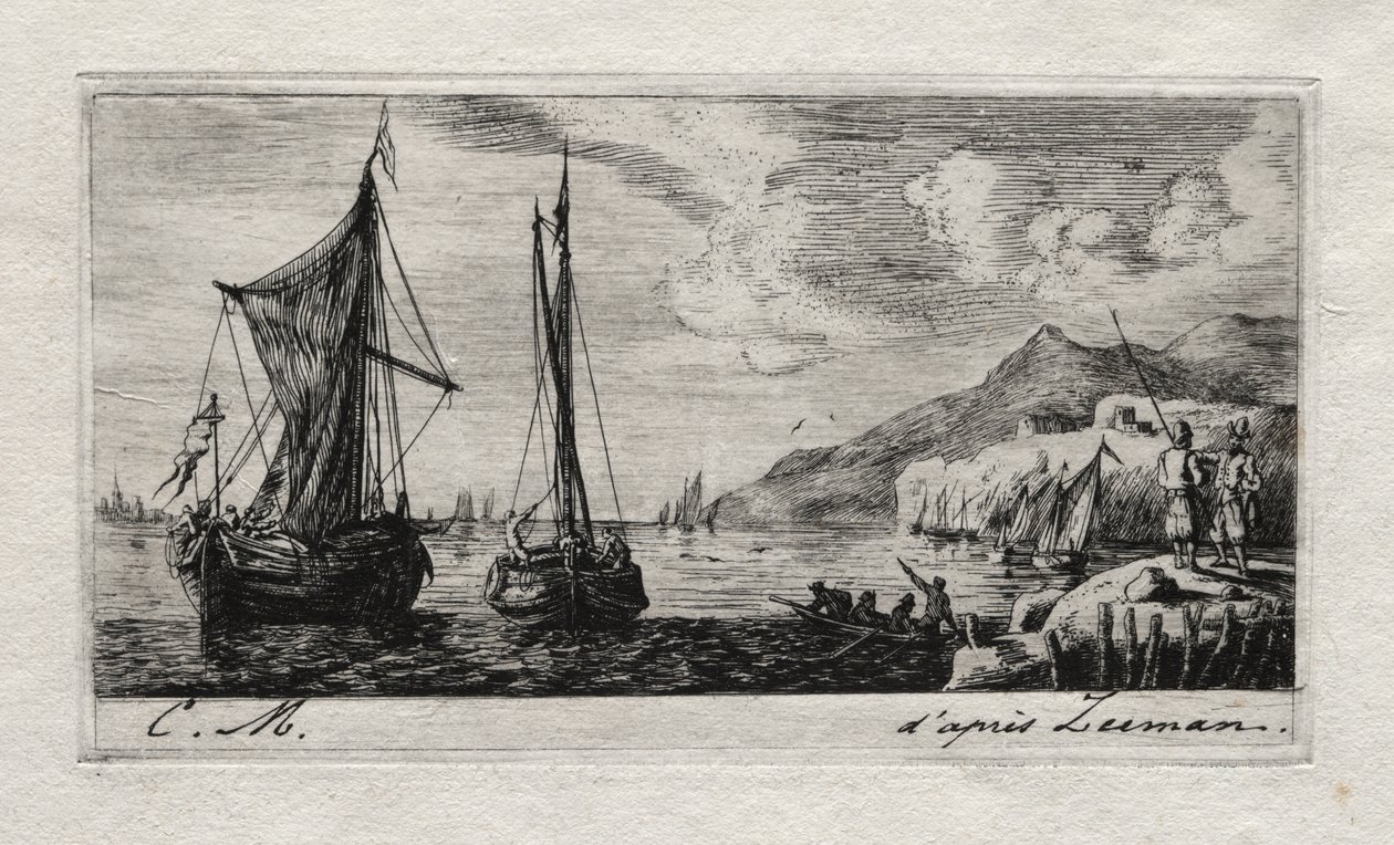 Calais - Vlissingen boten door Charles Meryon