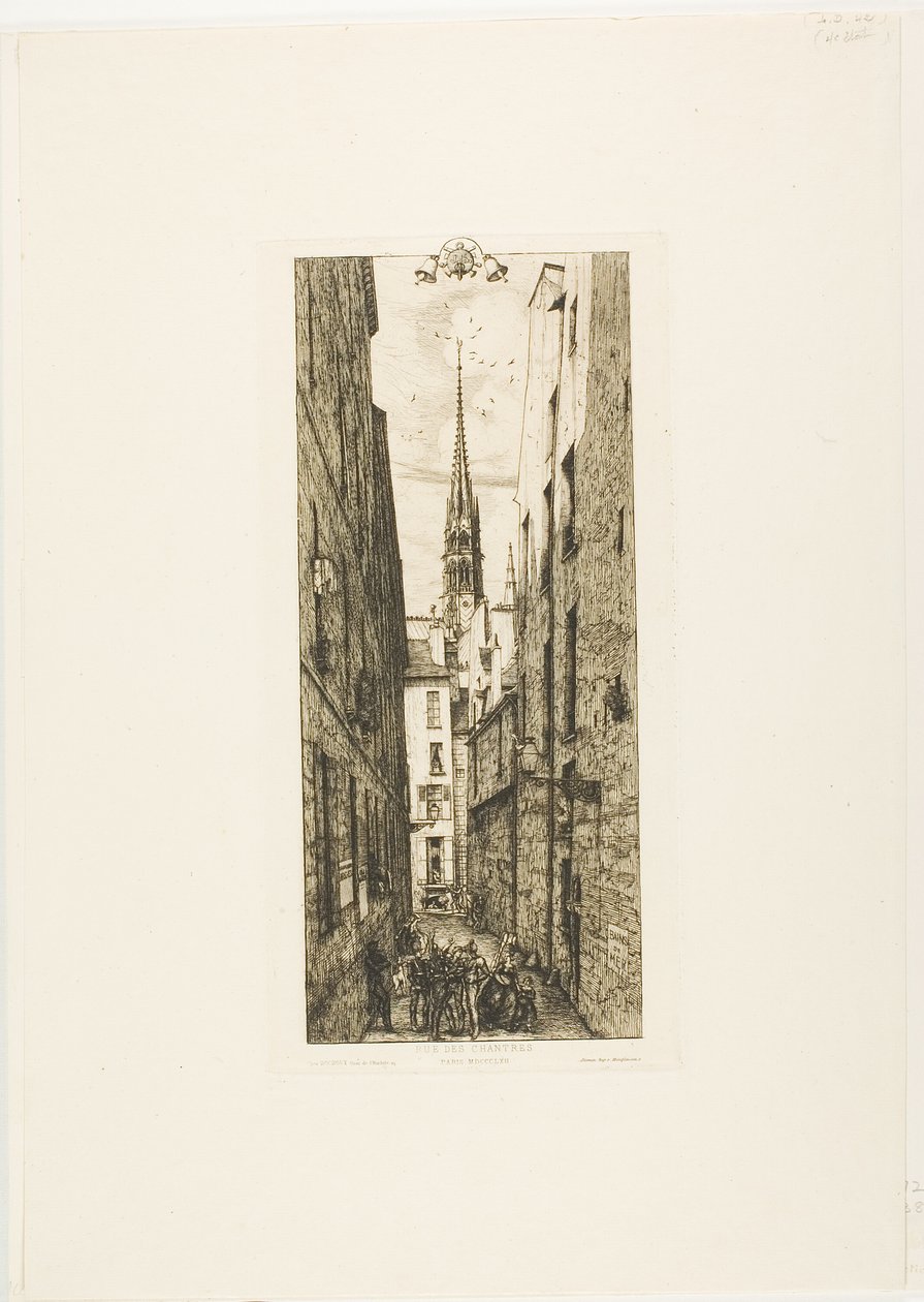 Chantrey Straat, Parijs door Charles Meryon