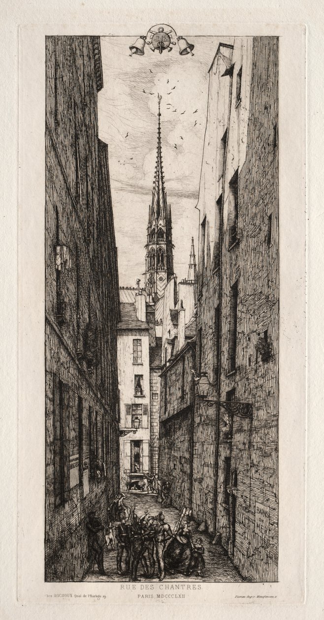 Chantrey Straat, Parijs door Charles Meryon