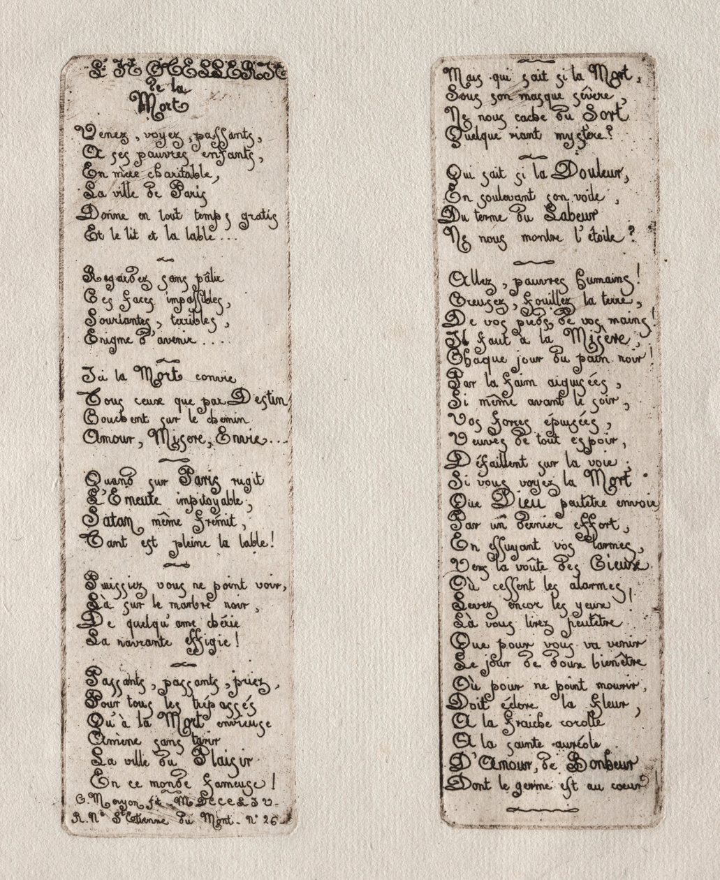 Etsen van Parijs: Doodsherberg, 1854 door Charles Meryon