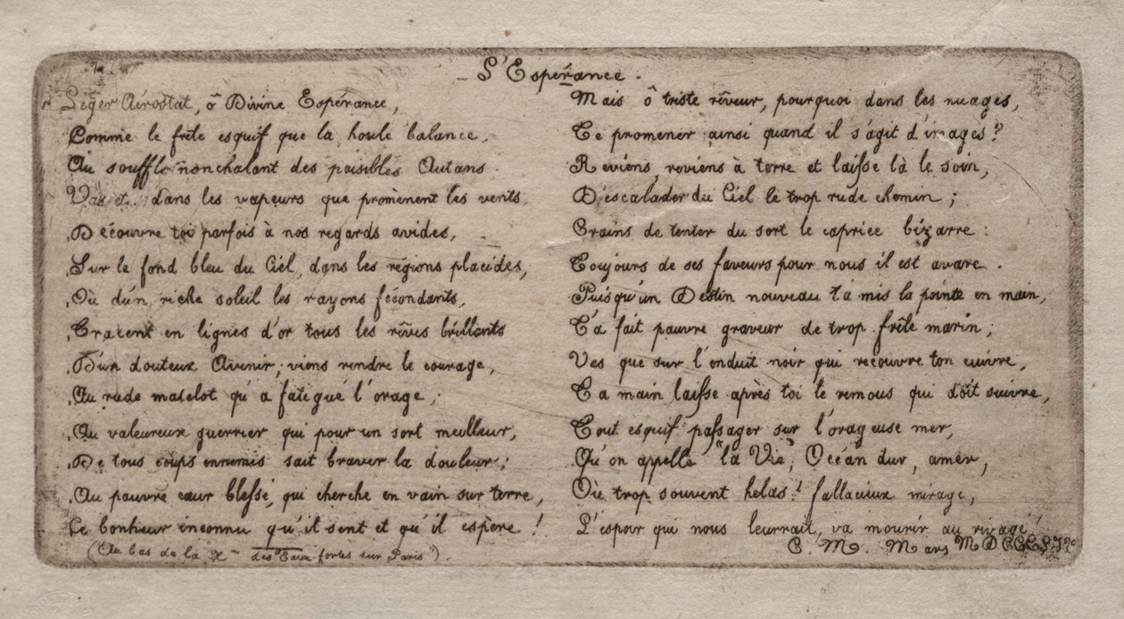 Etsen van Parijs: Hoop door Charles Meryon