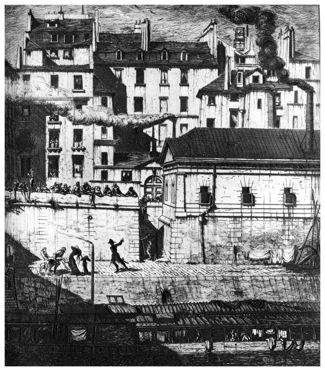 La Morgue, ca. 1841-1868 1924 door Charles Meryon